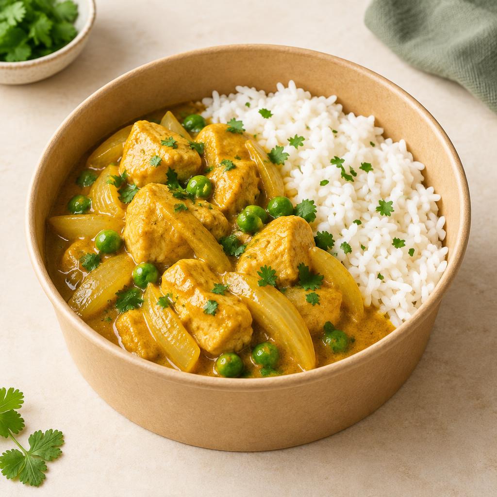 Classic Chinese Chicken Curry with Rice