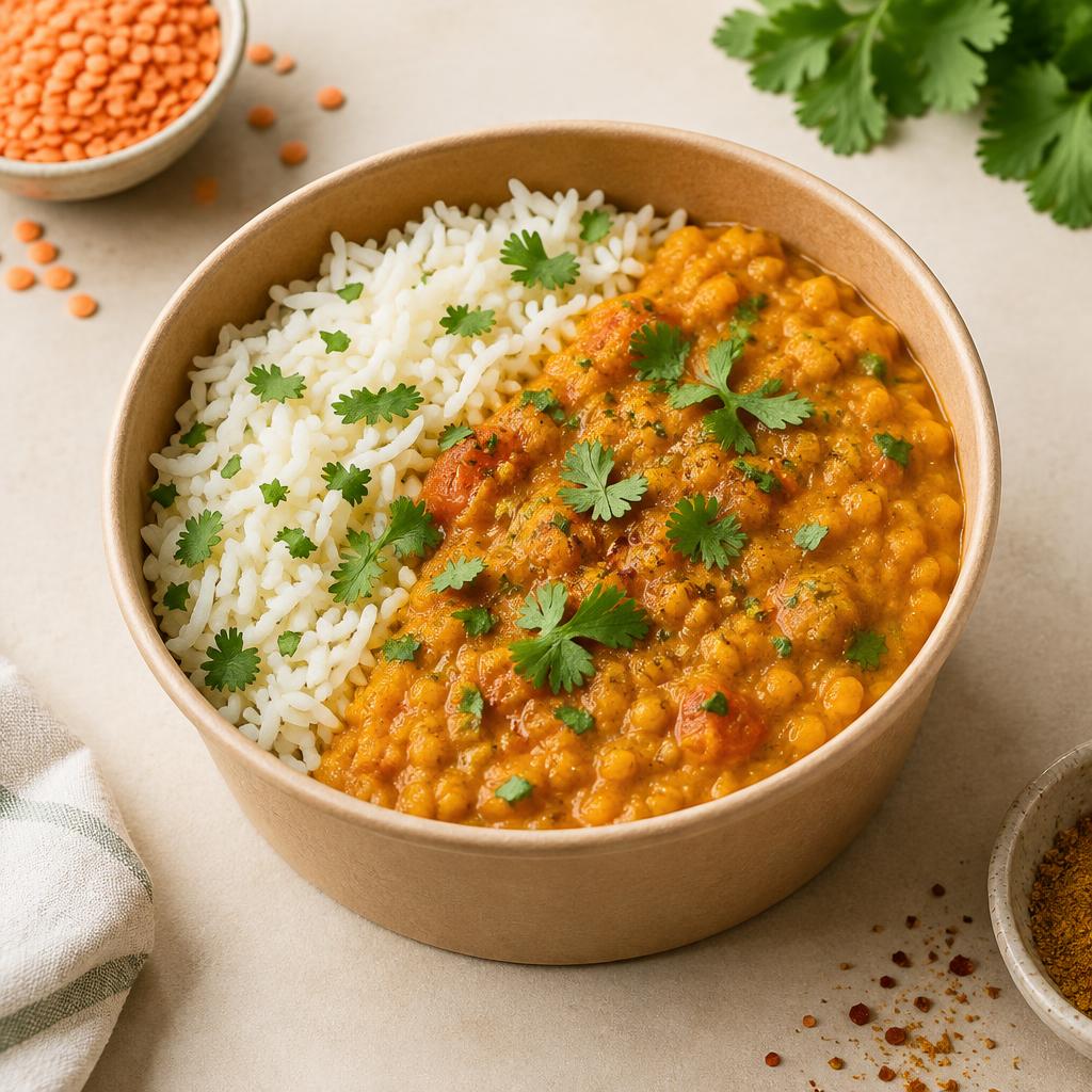 Red Lentil Dhal with Rice